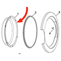 Haier Dryer Door Glass Or Clear Plastic Inner Window HDY-E60, HDYD60, HDV60E1, HDV50E1, HDV60A1 0200055