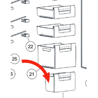 Haier Freezer Lowest Basket Bin HFZ238 Ha Aa 61145-B, HFZ238 Ha Aa 61145-A