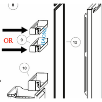 Haier Fridge Fridge Middle Or Upper Shelf HRF454TW, HRF454TS, 61250, 61251, 62193, HRF454TW2, *X01241