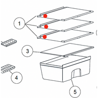 Haier Fridge Glass Shelf HRB227W, HRB227S, Price for Each Shelf