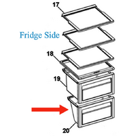 Haier Fridge Lowest Draw HSBS582AW