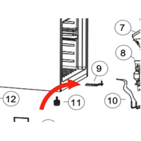Haier Fridge Middle Hinge With Leg HRF340BW2