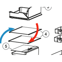 Haier Fridge Middle Shelf HRF220TW, HRF220TS, *X01180