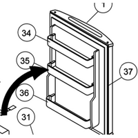 Haier Fridge Shelf On Door Middle HBF130, HBF130S HBF130W, HBF130 Wh, HBF130SS
