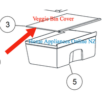 Haier Fridge Veggie Bin Cover HRB227W, HRB227S