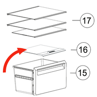 Haier Fridge Veggie Bin Cover HRF360TW3 Ha Aa 62218-A