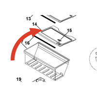 Haier Fridge Veggie Bin Cover HTMR480WH, HTMR480SS, 61010, 61011,*12520