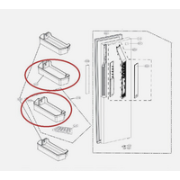 LG Fridge Door Bottle Shelf Or Mid Basket GS-B680DSLE Adsrgap GS-B680MBL