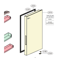 LG Fridge Door without Shelf and Seal GB-B300PL (GN-B389FLDM.APYRGAP)