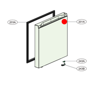 LG Freezer Door without Shelf and Seal GB-B300PL (GN-B389FLDM.APYRGAP)