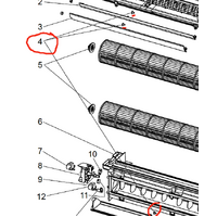 Mitsubishi Aircon Vane Sleeve MFZ-KA50VA, MFZFB50VA-A2, Sold As 2 Pcs