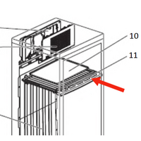 Mitsubishi Freezer Plastic Crystal Top Shelf U160 Series