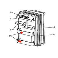 Mitsubishi Fridge Bottle Shelf MR-395J-W-A, MR-360J-W-A, MR-360M, MR-395M, MR-360J, MR-395J, L73124