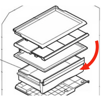 Mitsubishi Fridge Chilled Draw MR-C375B, MR-C405B, MR-C375C, MR-C405C, MR-C375-G, ***P89413