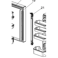 Mitsubishi Fridge Door Flapper French Door Board Heater Rot MR-L710EN-GBK-A MR-L710EN-GSL-A