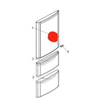 Mitsubishi Fridge Door MR-CX370EJ-R-A, Red