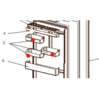 Mitsubishi Fridge Half Shelf Door MR-385T, MR-385U, MR-385X, MR-385B, L75159