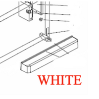 Mitsubishi Fridge Kick Panel Toe Grill Plate Kick White Color MR-CGX492EP-GWH-A2MR-CGX492EP-GWH