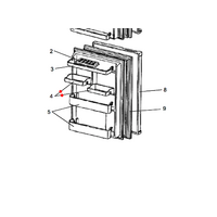 Mitsubishi Fridge MR-260G Small Shelf Side Toside , 260G, MR-260G-ST-A