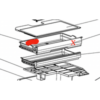 Mitsubishi Fridge Only Slide Chill Case Draw MR-CGX492EP-GSL-A2 *J8413