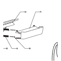 Nouveau Dish Washer Kick Board Or Panel 7205D-W, White