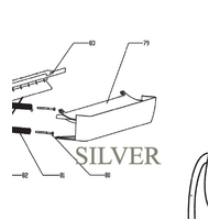 Nouveau Dish Washer Kick Board Or Panel Silver 7205D-S
