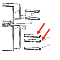 Nouveau Fridge Middle Or Top Shelf On Door HD247FW, Tuscany T215LRF, TRD22W TRD-22W