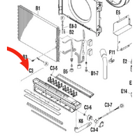 Panasonic Air-Condition and Heat Pump Air Guide Lower Vane Assy CS-E18GFEW, CS-E12GFEW, CS-E9GFEW