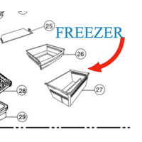 Panasonic Freezer Bin Lower Bottom NR-BY552XSAU NR-BY552XWAU NR-BY602XSAU NRBY552XSAU NRBY552XWAU ***163820