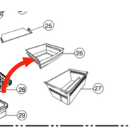 Panasonic Freezer Bin Upper NR-BY552XSAU NR-BY552XWAU NR-BY602XSAU NRBY552XSAU NRBY552XWAU