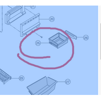 Panasonic Freezer Upper Bin Tray Right Side NR-BR34AMSAU, NR-BR34AMWAU, NR-BR34BPSAU, CNRAH-313600