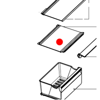 Panasonic Fridge Criper Bin Top Glass Shelf NR-BL302ASAU NR-BL342ASAU