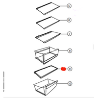 Panasonic Fridge Freezer Tray Chill Top NR-BW465,NR-BW415, NRBW415, NRBW465, *90422