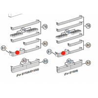 Panasonic Fridge Half Shelf Left Side NR-BY55BPS NR-BY55BVW NR-BY558PS NR-BY558XS NR-BY608PS NR-BY608XS