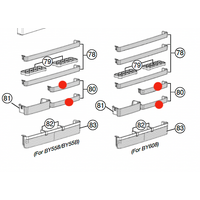 Panasonic Fridge Half Shelf Right Side NR-BY55BPS NR-BY55BVW NR-BY558PS NR-BY558XS NR-BY608PS NR-BY608XS