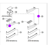 Panasonic Fridge Top Shelf NR-BW465,NR-BW415, NRBW415, NRBW465, *4391