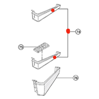 Panasonic Fridge Shelf Upper and Middle Shelves NR-BX418XS, NR-BX418VS, NR-BX418GW NR-BX468XS, NR-BX468VS, NR-BX468GW NR-BX41BXS, ***384691 Panasonic