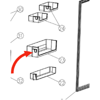 Robinhood Eurotech Fridge Door Bottle Shelf RHTMF269W RHTMF269X. ED-RF221 Ss, ED-RF221WH
