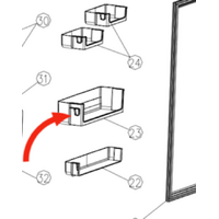Robinhood Fridge Door Bottle Shelf RHTMF221X