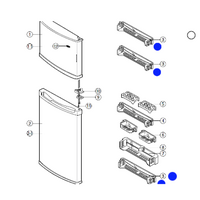 Samsung Fridge and Freezer Door Shelf SR-29NXB, SR-29NXB, SR-33NXB, SR-33NXB, SR-V29H, SR-V33H