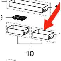 Samsung Fridge Door Middle Short Shelf SRP406RS, RR39M7010WW/SA, RR39M71357F/SA, SRP405RW