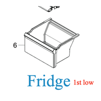 Samsung Fridge Lowest Drawer Bin SRS674DLS, SRS694NLS, RS62R5011M9/SA