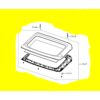 Samsung Washing Machine Lid Assy WA55H4000SW/NZ