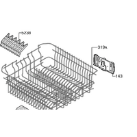 Simpson Westinghouse AEG Electrolux Dishwasher Upper Basket Wheel Roller Adjustment Right 52C870WK, EX401ISB, SB916WK, SB916SK