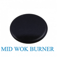 Smeg and Bosch Cooktop Central Wok Middle Burner Cap, 63.55 Mm, Matt Black