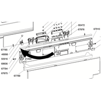 Smeg Dishwasher Control Panel Strip On Top 69606, STH905