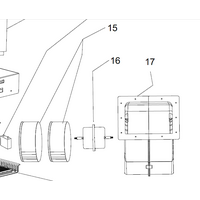 Smeg Rangehood Motor Assembly Including Fan Blades and Case PUM60X, PUM90X