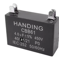 Universal Capacitor 4UF 4 Uf 450VAC, CBB61, 40/85/21