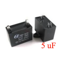 Universal Capacitor 5UF 450VAC, CBB61, Double Spade Terminal