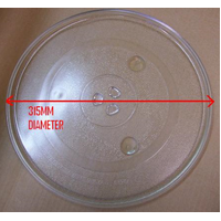 Universal Microwave Turntable Glass Plate - CLM28GK Omega OMW34X OMOG25S, OMOG25W, 315MM Wide, *500503 4055498424